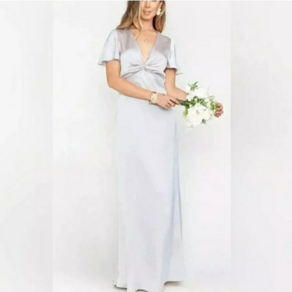 Silver Satin Gown Show Me Your Mumu